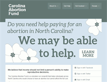 Tablet Screenshot of carolinaabortionfund.org